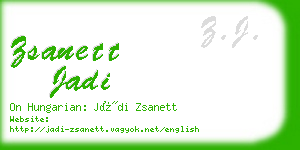 zsanett jadi business card